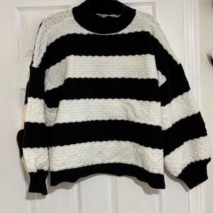 Black and White Striped Sweater